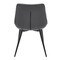Armen Living Loralie Gray Faux Leather and Black Metal Dining Chairs, PK2 LCLRSIBLGR - alternate 5